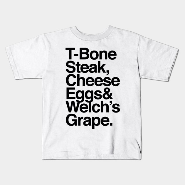 Simple Design || T-Bone Steak Kids T-Shirt by Phenom Palace